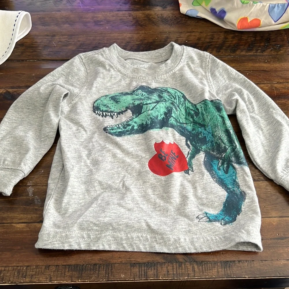 12M Be Mine Valentine’s Day Dinosaur T-Shirt
